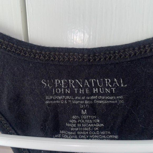 Women's Supernatural Black Teal Graphic Racerback Tank Top Size Medium - Picture 4 of 5